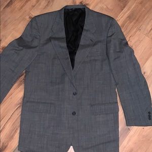 Vintage Burberry 100% Wool Grey Blazer